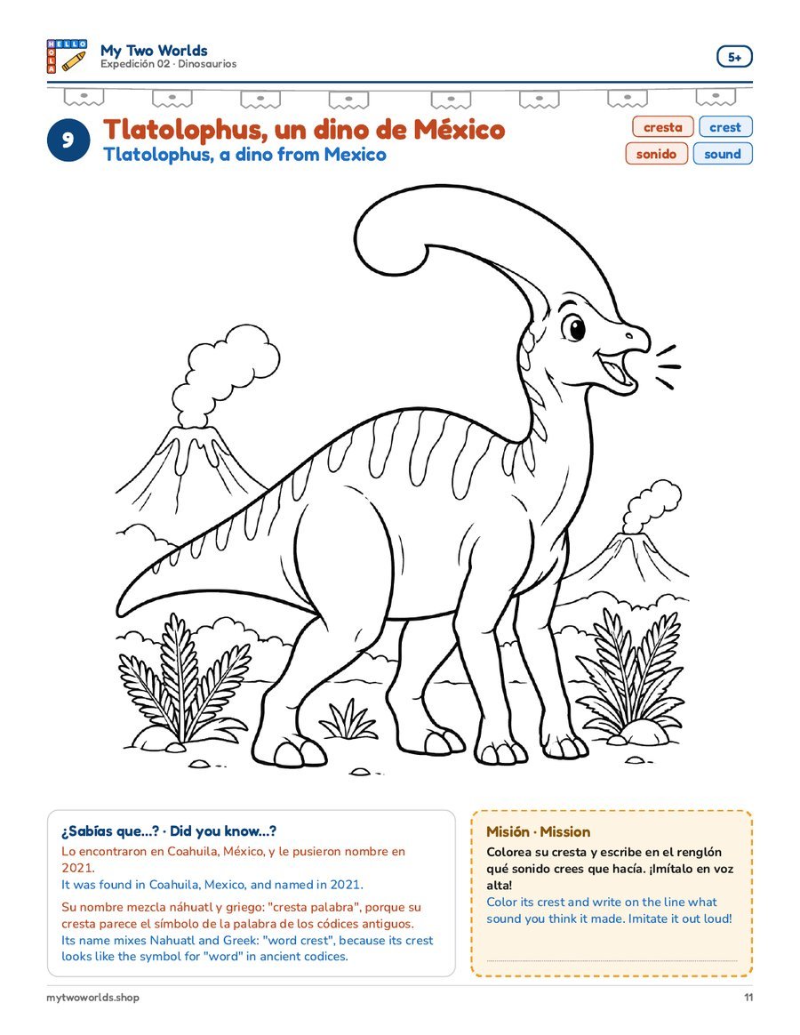 9 · Tlatolophus, un dino de México